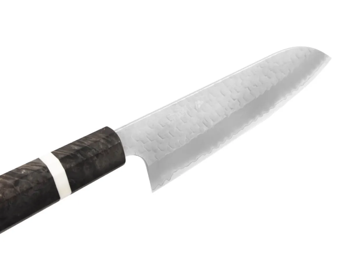 ORYOKI Santokumesser*Allzweckmesser SPG2 Migaki Tsuchime Santoku 180, Birke