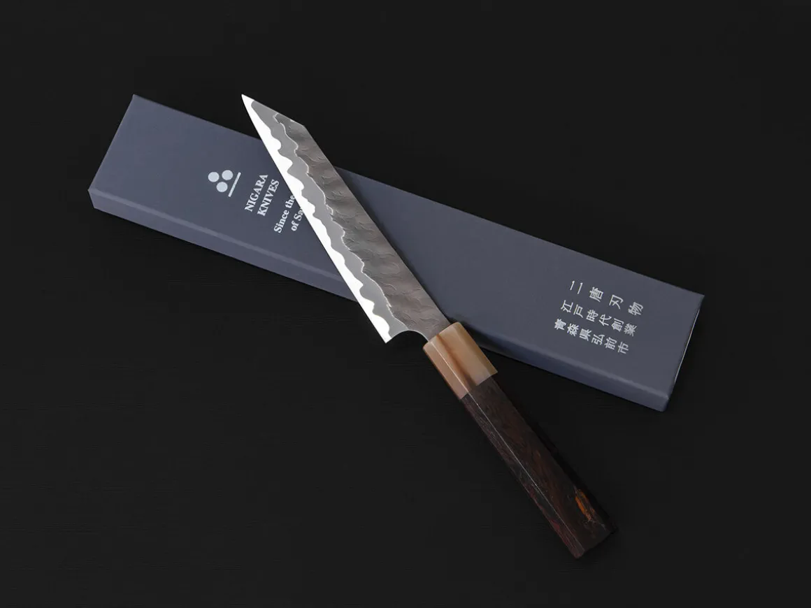 ORYOKI Petty Messer*AS Petty Kiritsuke Tsuchime 150, Ebony Handle