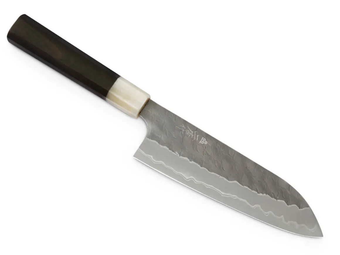 ORYOKI Santokumesser*AS Santoku Tsuchime 180, Ebony Handle