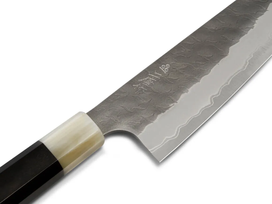 ORYOKI Santokumesser*AS Santoku Tsuchime 180, Ebony Handle