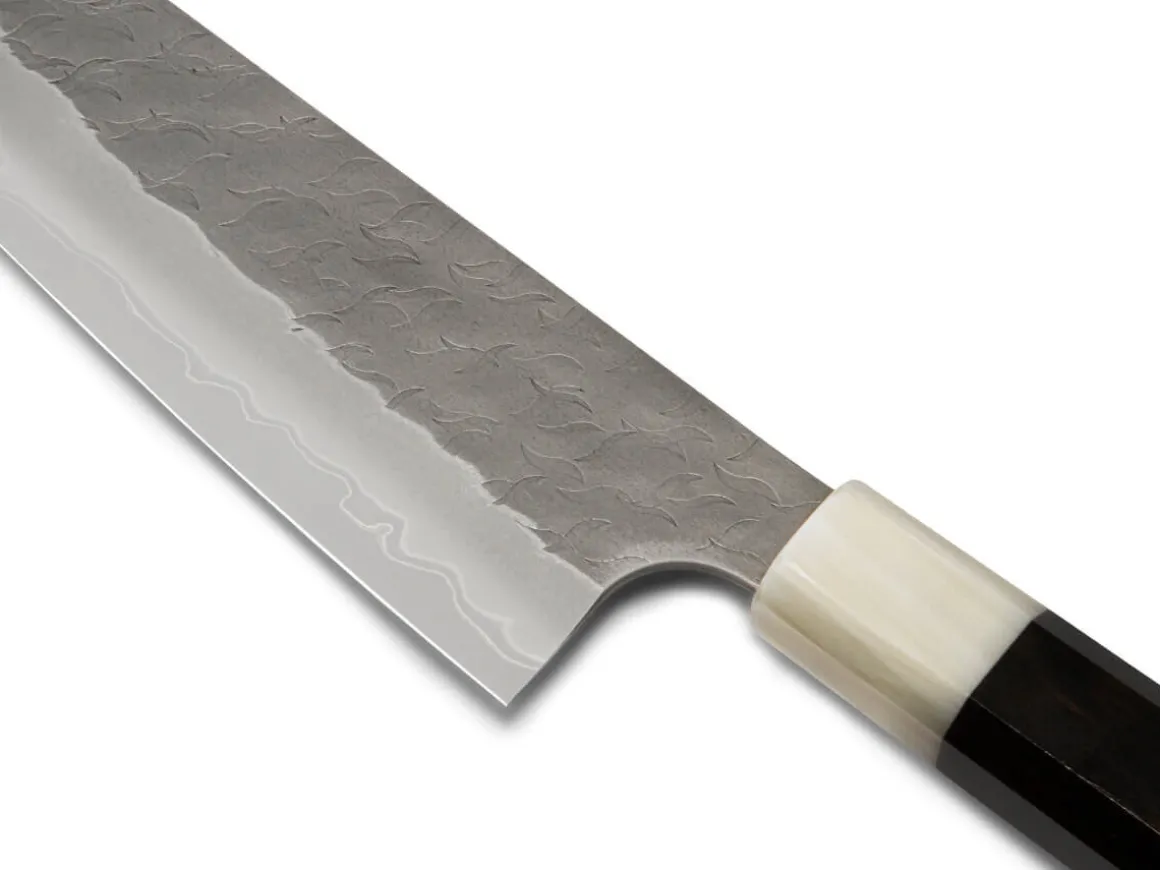 ORYOKI Santokumesser*AS Santoku Tsuchime 180, Ebony Handle