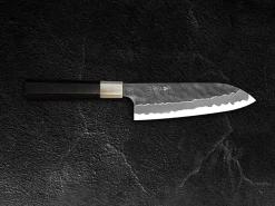 ORYOKI Santokumesser*AS Santoku Tsuchime 180, Ebony Handle