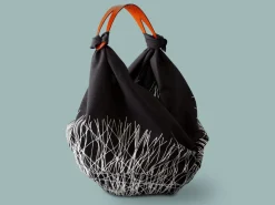 ORYOKI Furoshiki*Baumwolltasche Furoshiki Tsuru, indigo, 100 cm