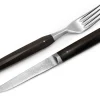 ORYOKI Damastmesser|Lacquerware*Besteck-Set WAKISASHI, Damastmesser mit Gabel