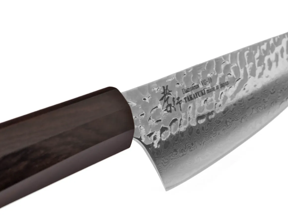 ORYOKI Bunka Messer|Damastmesser*Damastmesser Bunka 160, 33 Lagen, Ebony