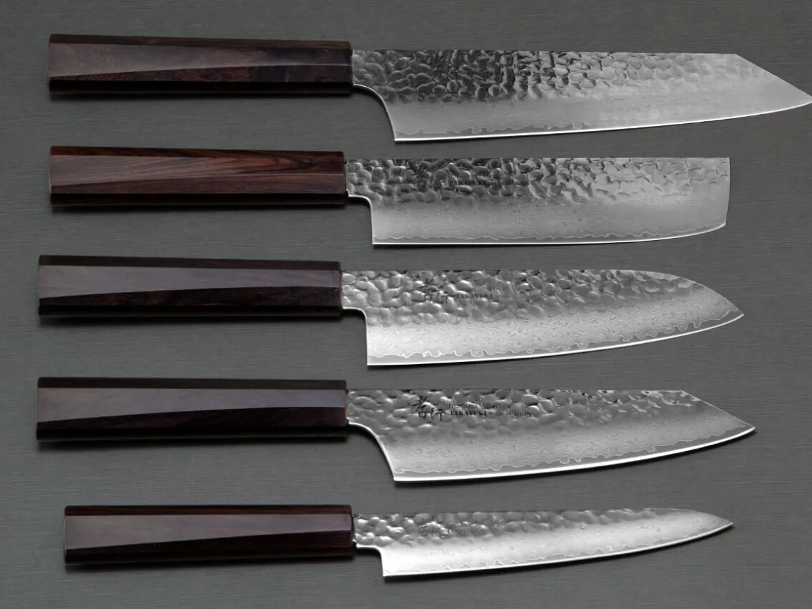 ORYOKI Bunka Messer|Damastmesser*Damastmesser Bunka 160, 33 Lagen, Ebony