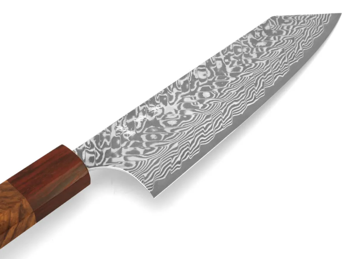 ORYOKI Bunka Messer|Damastmesser*Damastmesser Bunka 170 SG2, 63 Lagen, Quitte