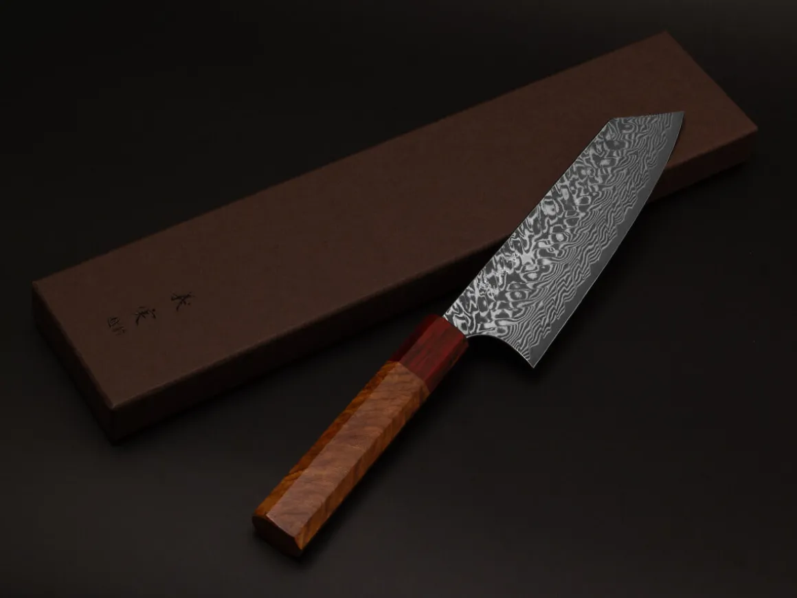 ORYOKI Bunka Messer|Damastmesser*Damastmesser Bunka 170 SG2, 63 Lagen, Quitte