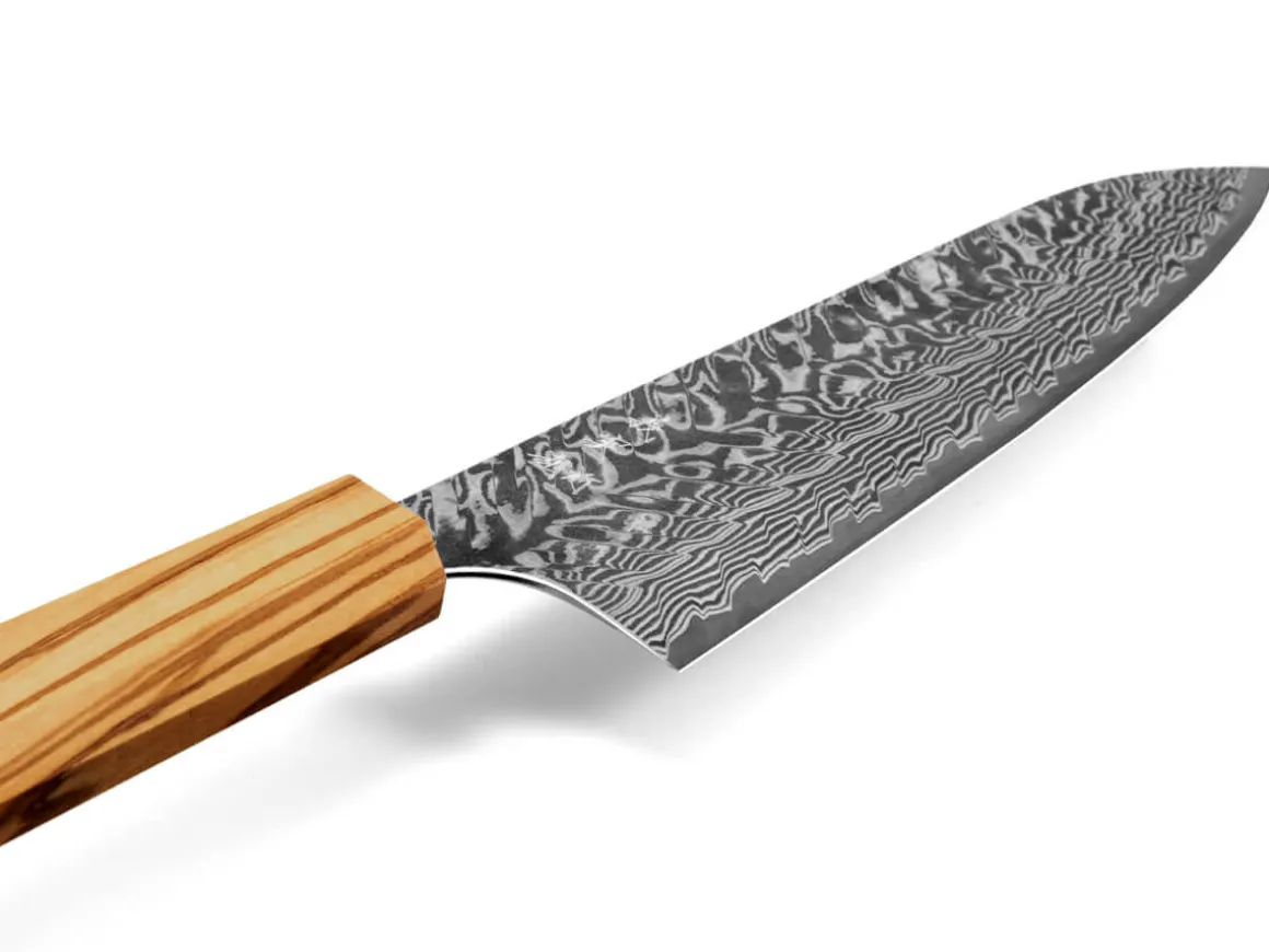 ORYOKI Gyuto Messer|Damastmesser*Damastmesser Gyuto 210 SG2, 63 Lagen, Olive