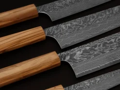 ORYOKI Gyuto Messer|Damastmesser*Damastmesser Gyuto 210 SG2, 63 Lagen, Olive