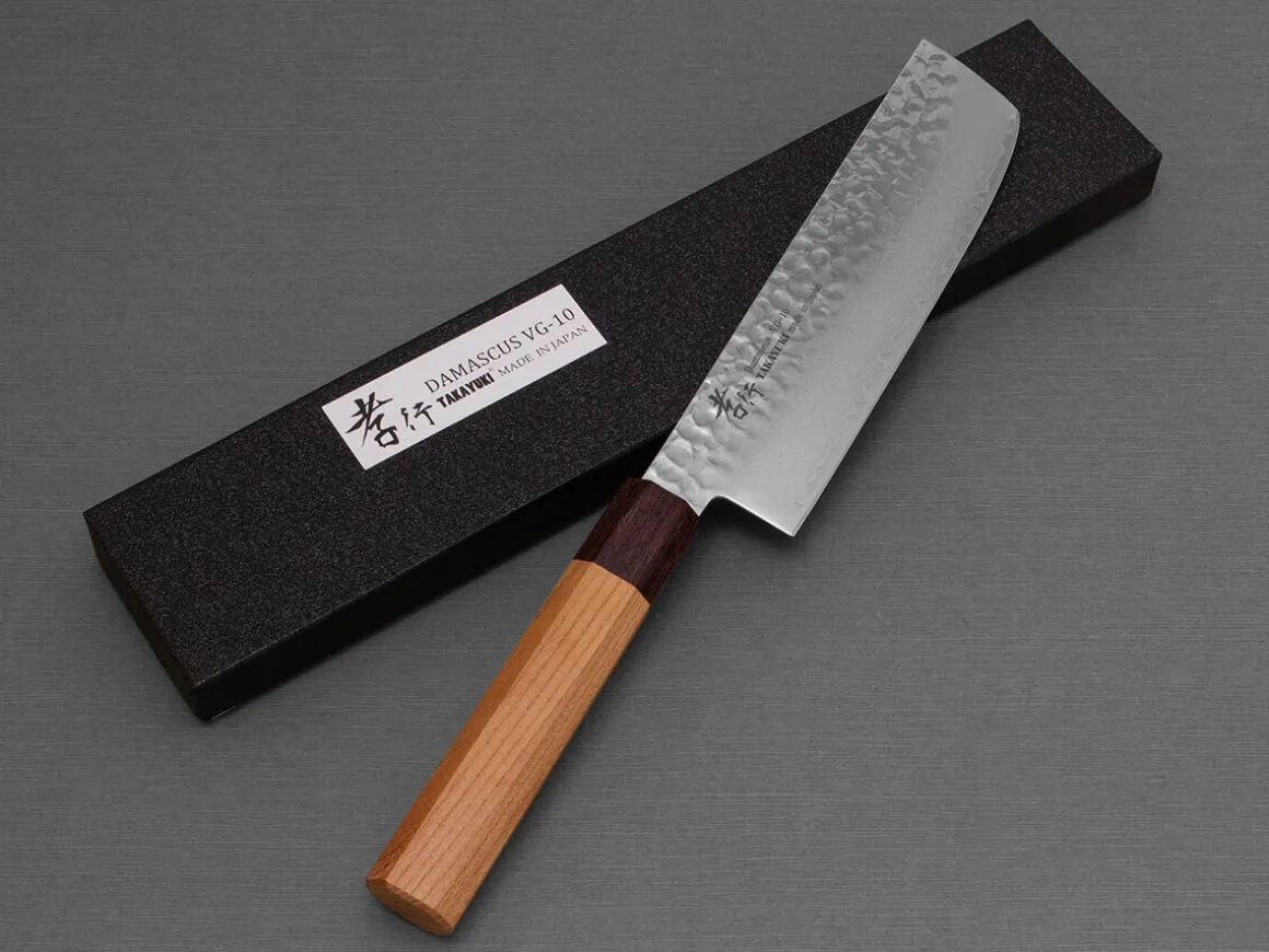 ORYOKI Nakiri Messer|Damastmesser*Damastmesser Nakiri 160, VG-10, Hammerschlag