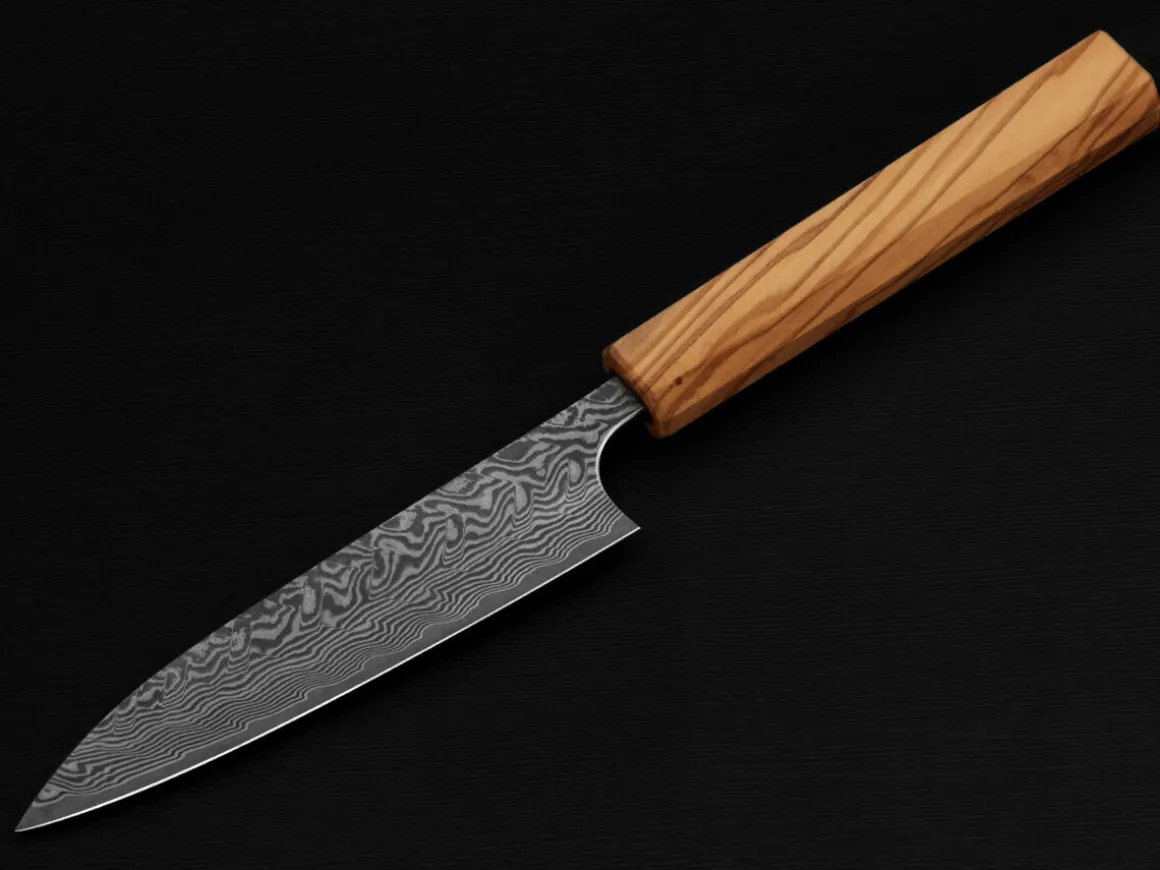 ORYOKI Petty Messer|Damastmesser*Damastmesser Petty 120 SG2, 63 Lagen, Olive