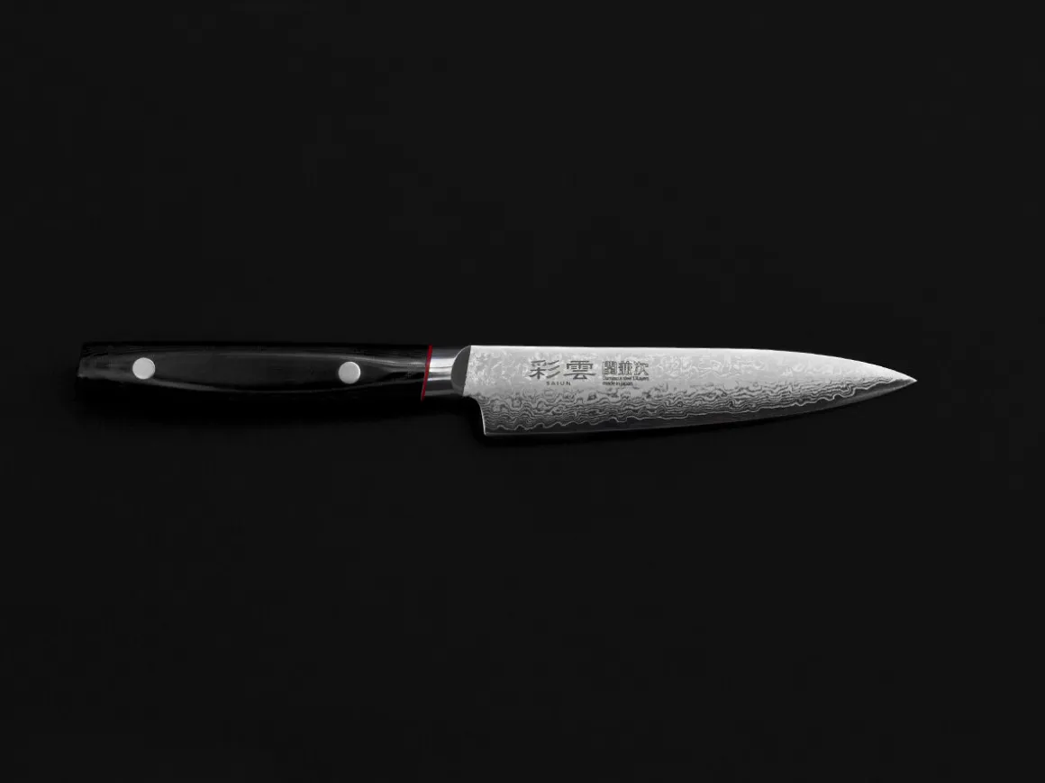 ORYOKI Petty Messer|Damastmesser*Damastmesser Saiun Allzweckmesser, 120 mm, 32 Lagen
