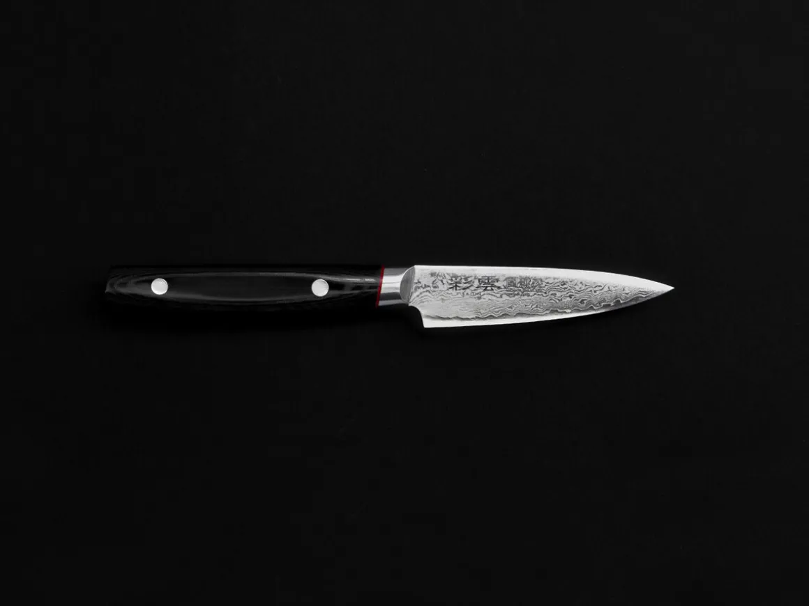 ORYOKI Petty Messer|Damastmesser*Damastmesser Saiun Schälmesser, 90 mm, 32 Lagen