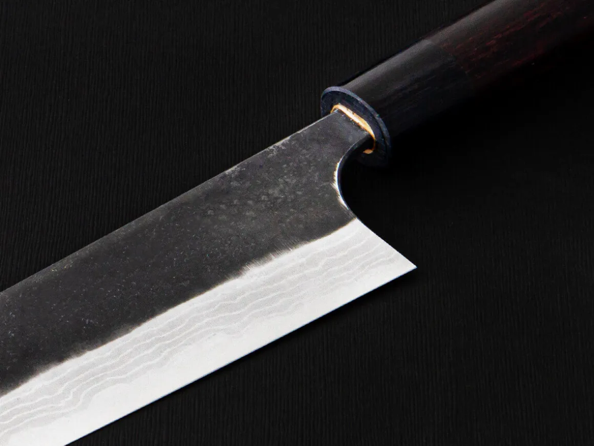 ORYOKI Santokumesser|Damastmesser*Damastmesser Santoku 165 Kuroshiage Nami, 12 Lagen