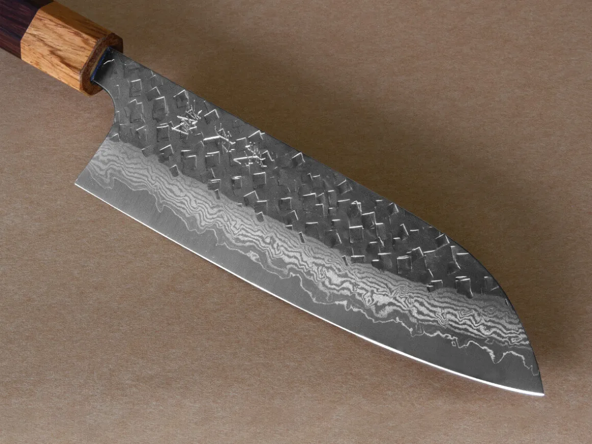 ORYOKI Santokumesser|Damastmesser*Damastmesser Santoku 165 Rose Ebony, 35 Lagen