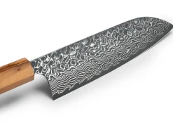 ORYOKI Santokumesser|Damastmesser*Damastmesser Santoku 170 SG2, 63 Lagen, Olive