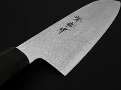 ORYOKI Santokumesser|Damastmesser*Damastmesser Santoku 180, Silver Steel