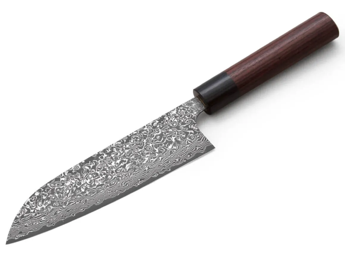 ORYOKI Santokumesser|Damastmesser*Damastmesser Santoku 165, Yoshimi Kato Kurosome, 30 Lagen