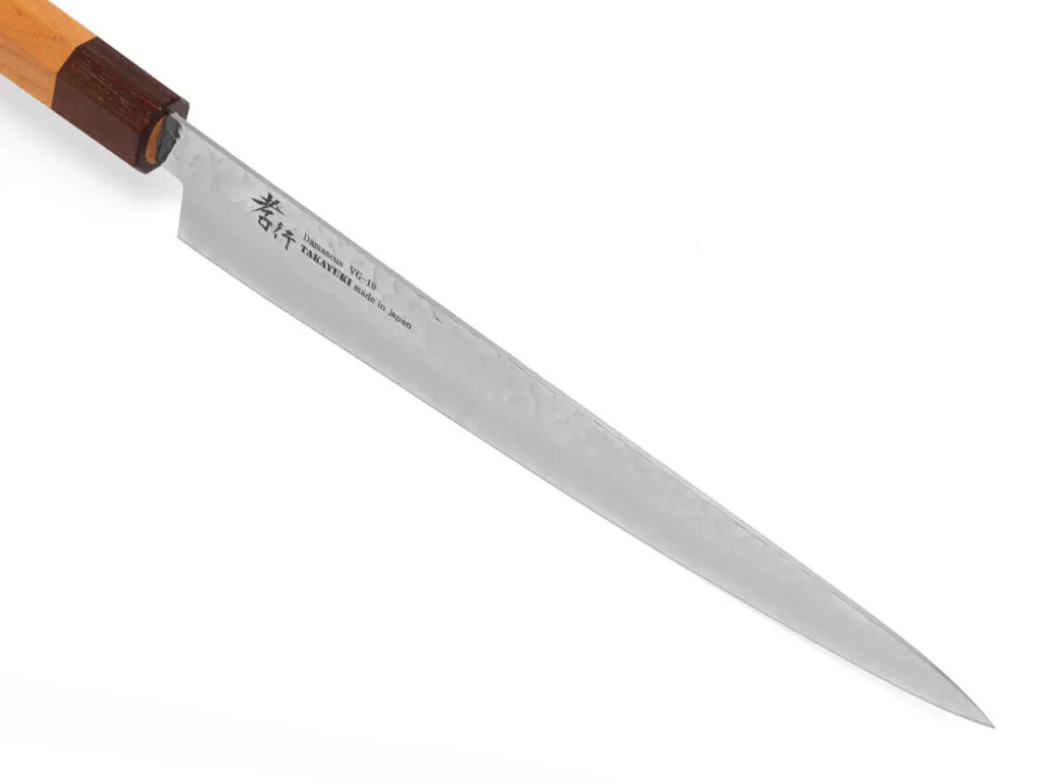 ORYOKI Sashimi Messer|Damastmesser*Damastmesser Sujihiki 240, VG-10, Hammerschlag