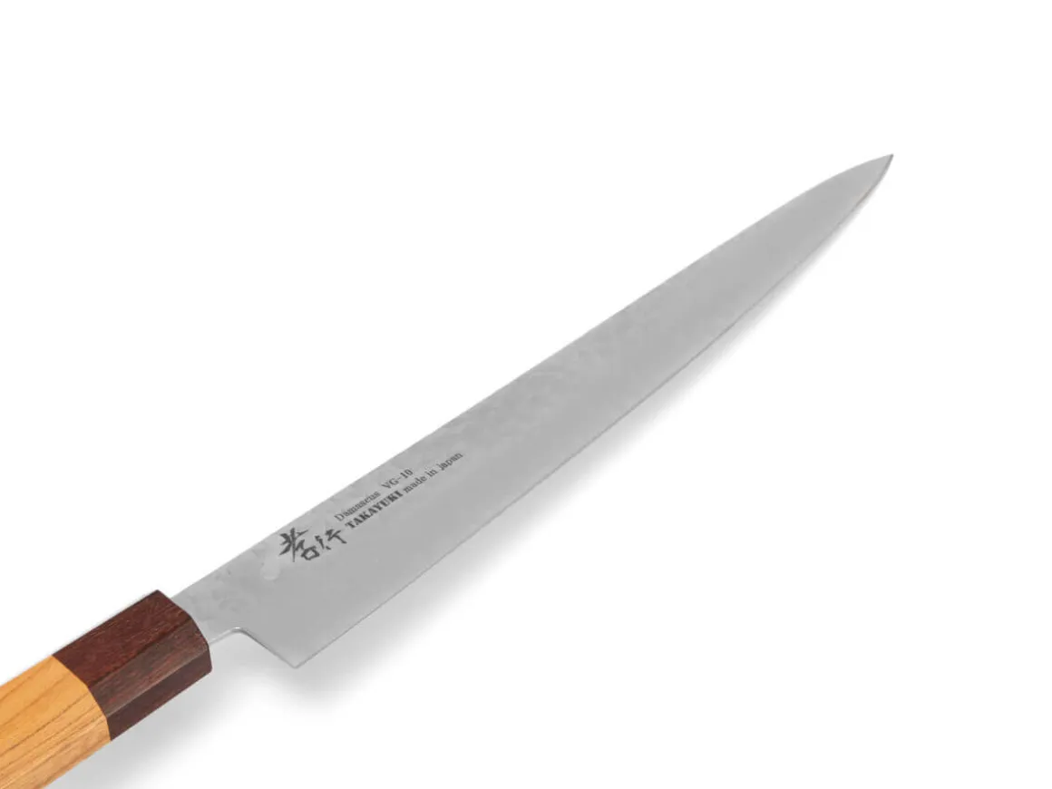 ORYOKI Sashimi Messer|Damastmesser*Damastmesser Sujihiki 240, VG-10, Hammerschlag