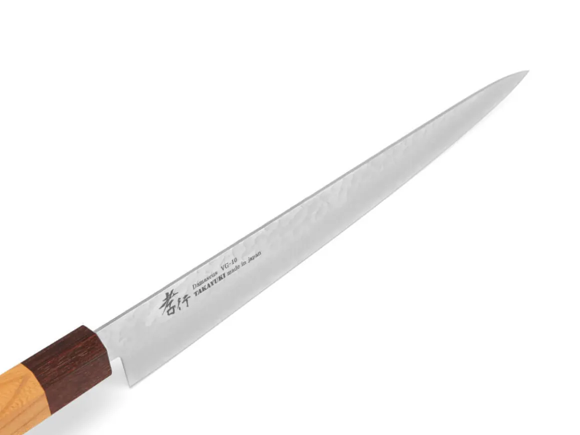 ORYOKI Sashimi Messer|Damastmesser*Damastmesser Sujihiki 240, VG-10, Hammerschlag