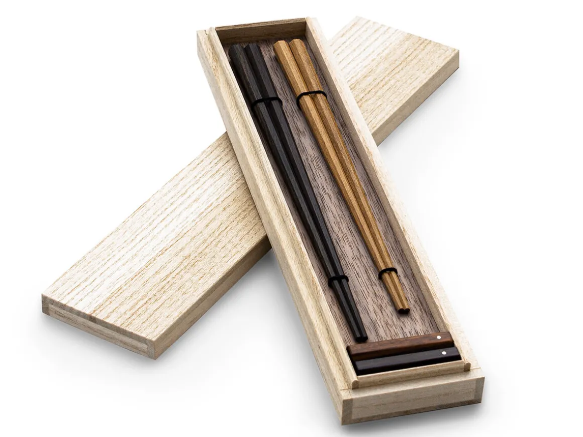 ORYOKI Essstäbchen*Essstäbchen Set Kanso, 2 Ablagen, Geschenkverpackung