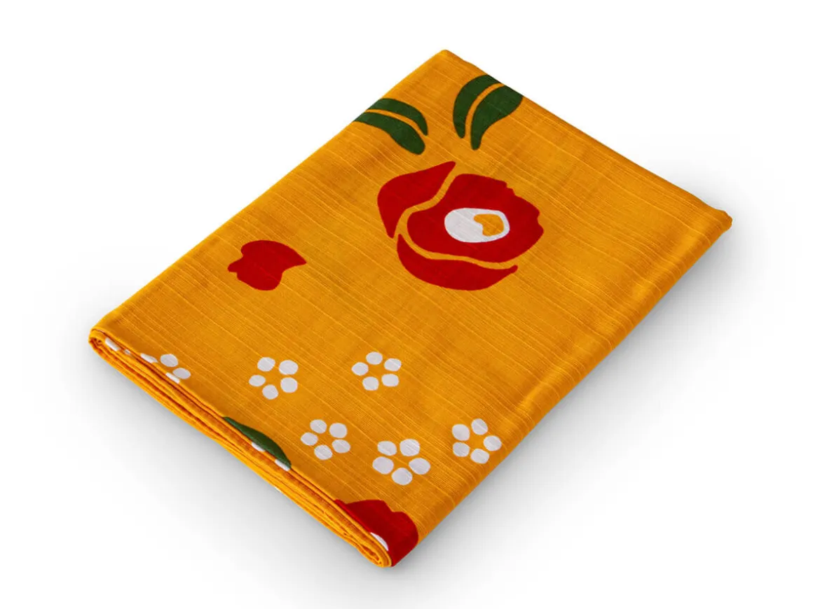 ORYOKI Furoshiki*Furoshiki Tsubaki, orange, 90 cm