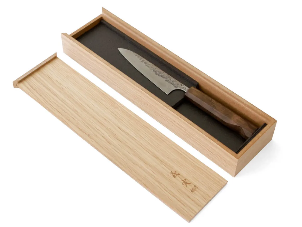 ORYOKI Petty Messer|Damastmesser*Geschenk Box Japanmesser, Holz, Gr. S