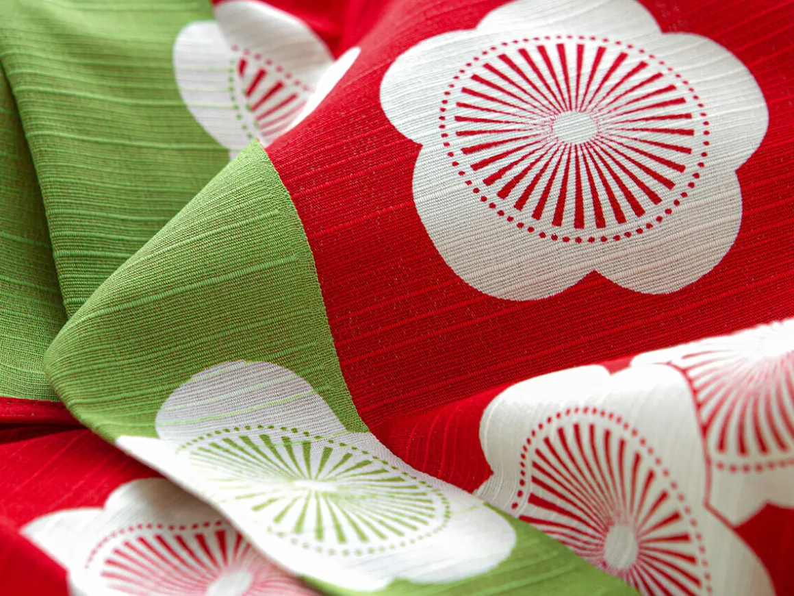 ORYOKI Furoshiki*Geschenkset Chiyogami mit Furoshiki Hana, doppelseitig