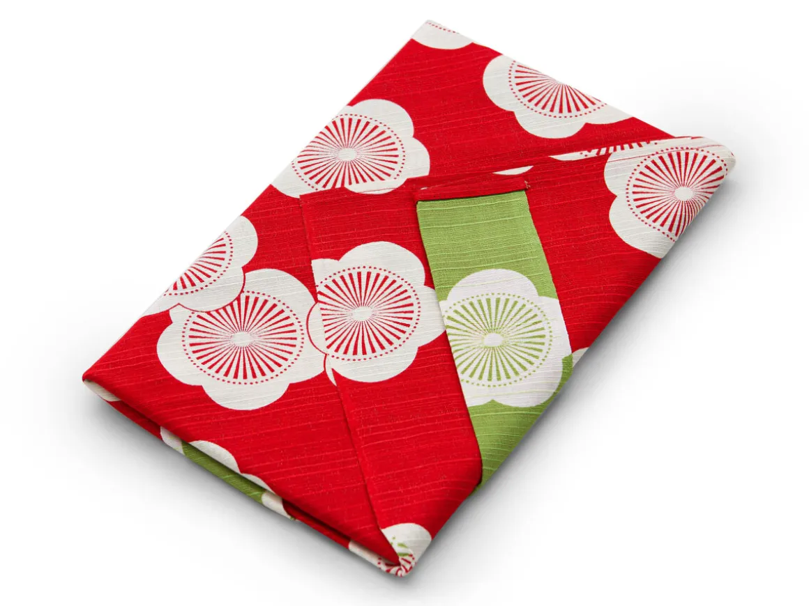 ORYOKI Furoshiki*Geschenkset Chiyogami mit Furoshiki Hana, doppelseitig