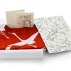 ORYOKI Furoshiki*Geschenkset Chiyogami mit Furoshiki Kuren M, rot