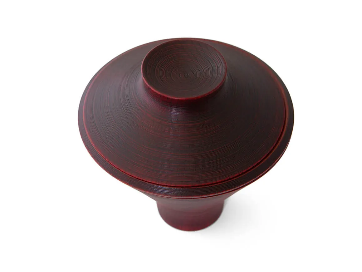 ORYOKI Holzschalen|Oryoki*Geschirr-Set Tsumugi, 6-teilig, rot
