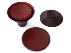 ORYOKI Holzschalen|Oryoki*Geschirr-Set Tsumugi, 6-teilig, rot