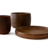 ORYOKI Lacquerware*Geschirr-Set Turari Wan Sara braun