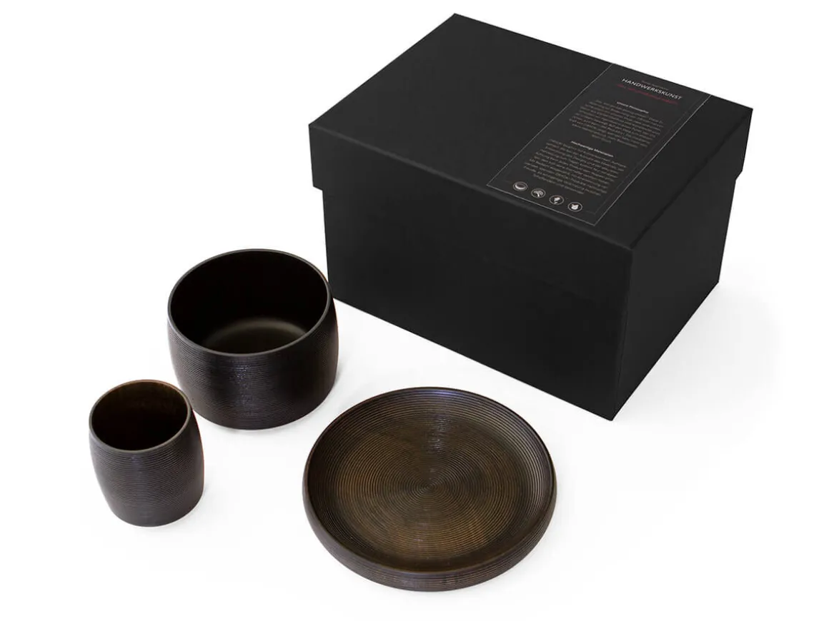 ORYOKI Lacquerware*Geschirr-Set Turari Wan Sara schwarz