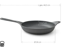 ORYOKI Gusseisenpfannen*Gusseisen Bratpfanne NakedPan, 24 cm, OIGEN