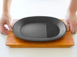 ORYOKI Gusseisenpfannen*Gusseisen Grillpfanne Oval