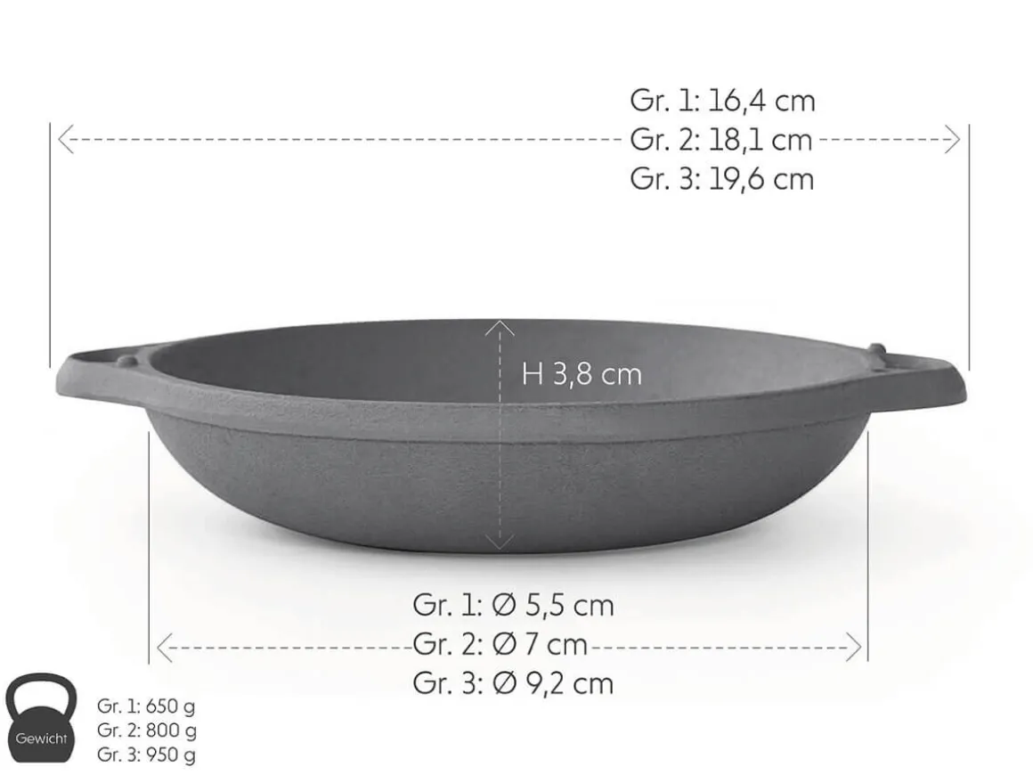 ORYOKI Gusseisentöpfe*Gusseisen Serviertopf Ajillo, 3 Größen