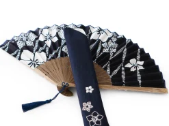 ORYOKI Handfächer*Handfächer Aihitoe Kon, blau