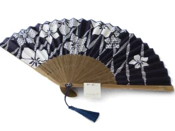 ORYOKI Handfächer*Handfächer Aihitoe Kon, blau