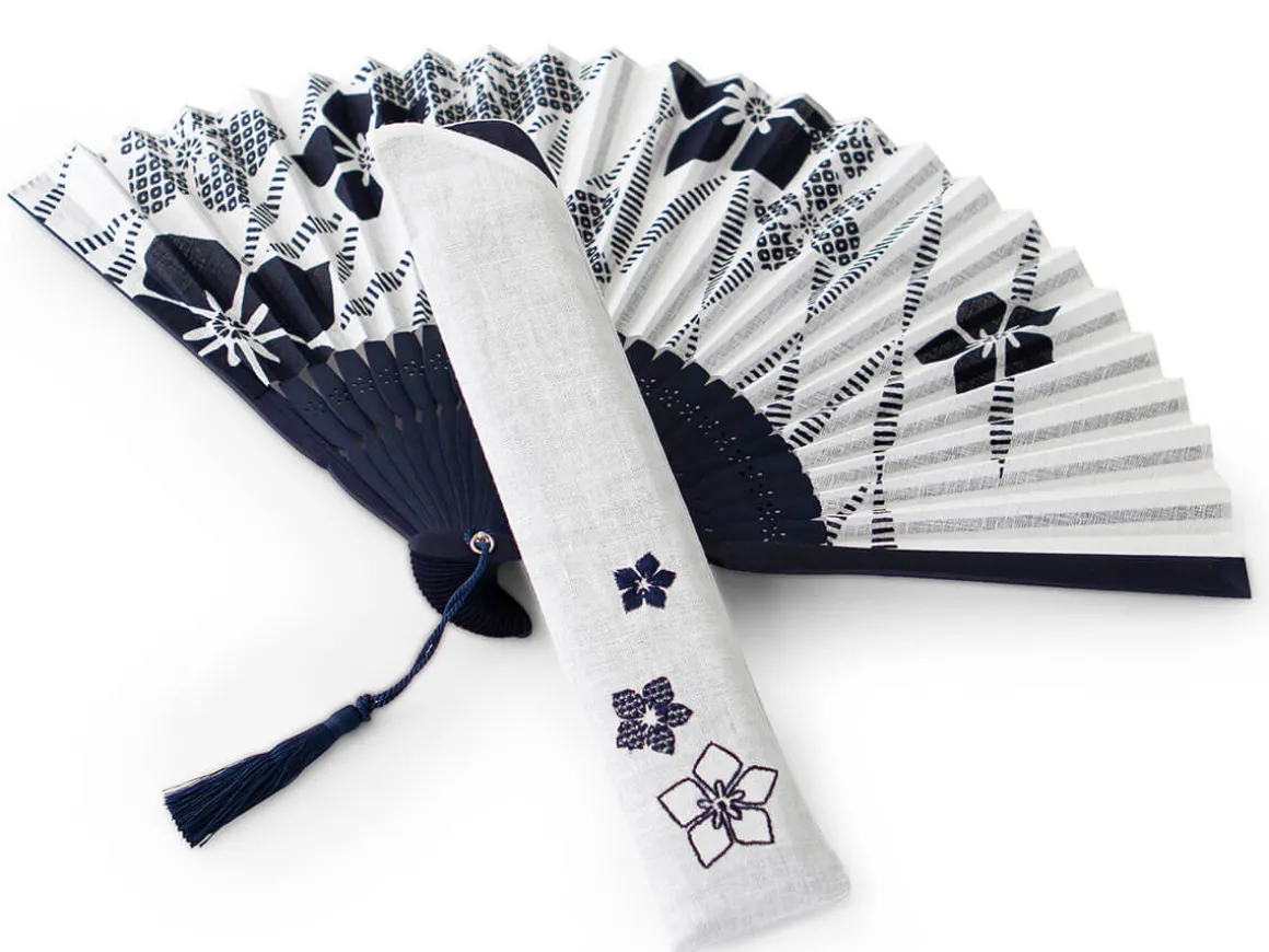 ORYOKI Handfächer*Handfächer Aihitoe Shiro, weiß