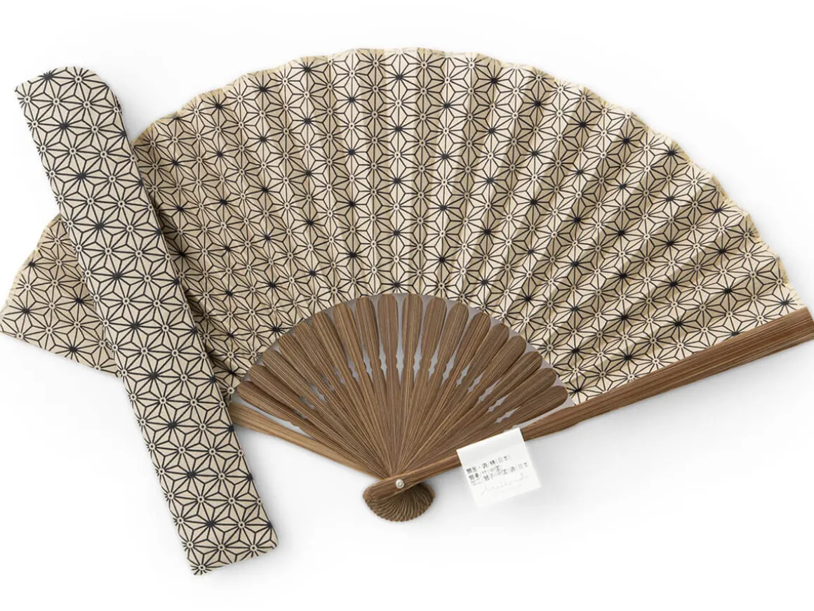 ORYOKI Handfächer*Handfächer Asanoha, Beige
