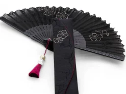 ORYOKI Handfächer*Handfächer Eien, schwarz
