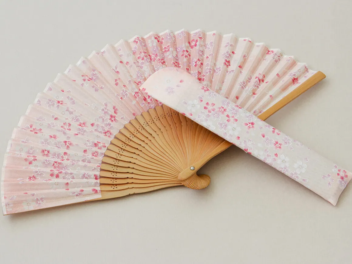 ORYOKI Handfächer*Handfächer Sakura Fubuki, Kirschblüte rosé