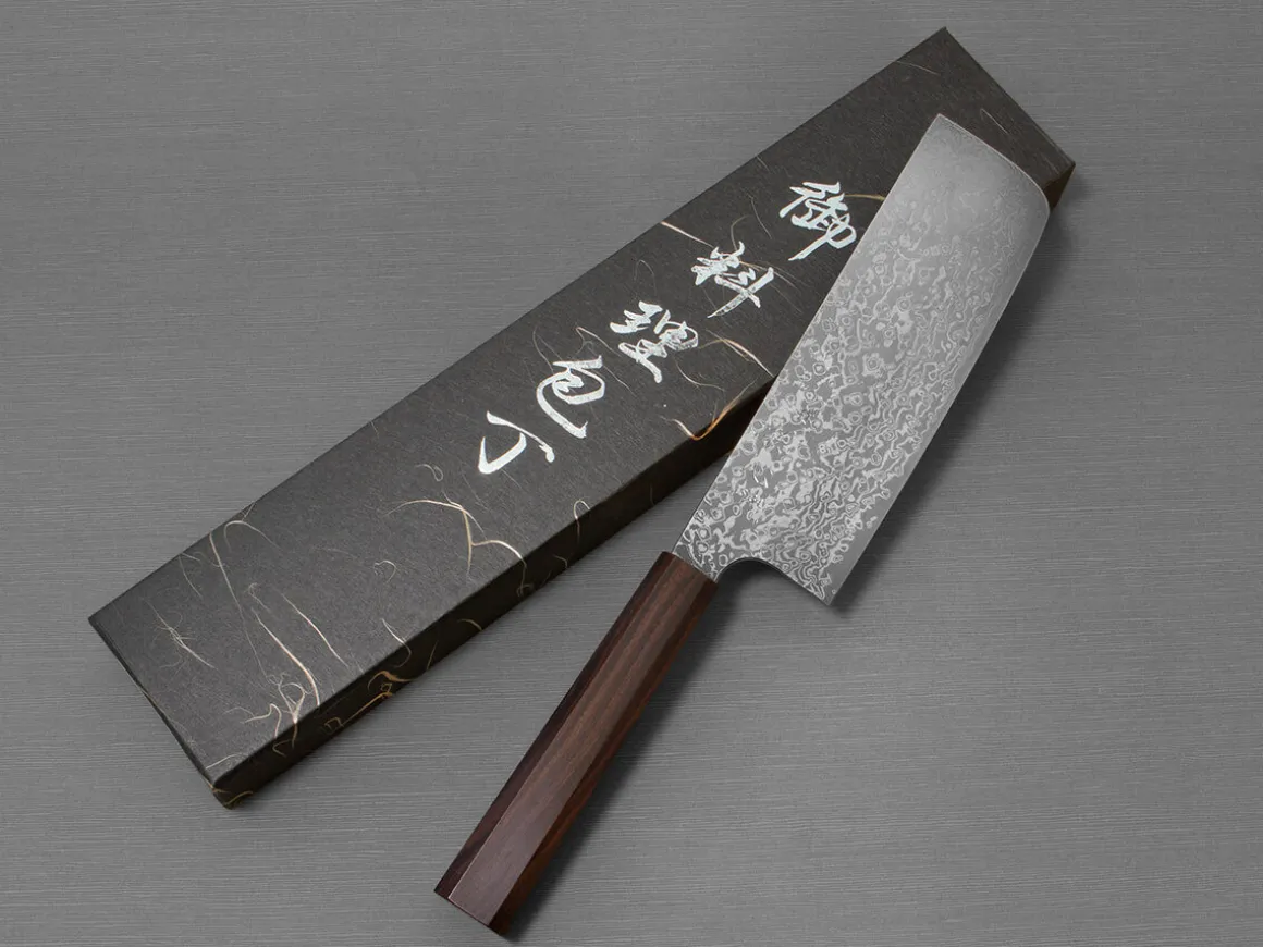 ORYOKI Nakiri Messer|Damastmesser*Hatsukokoro Ginga34 Nakiri 170, ATS-34