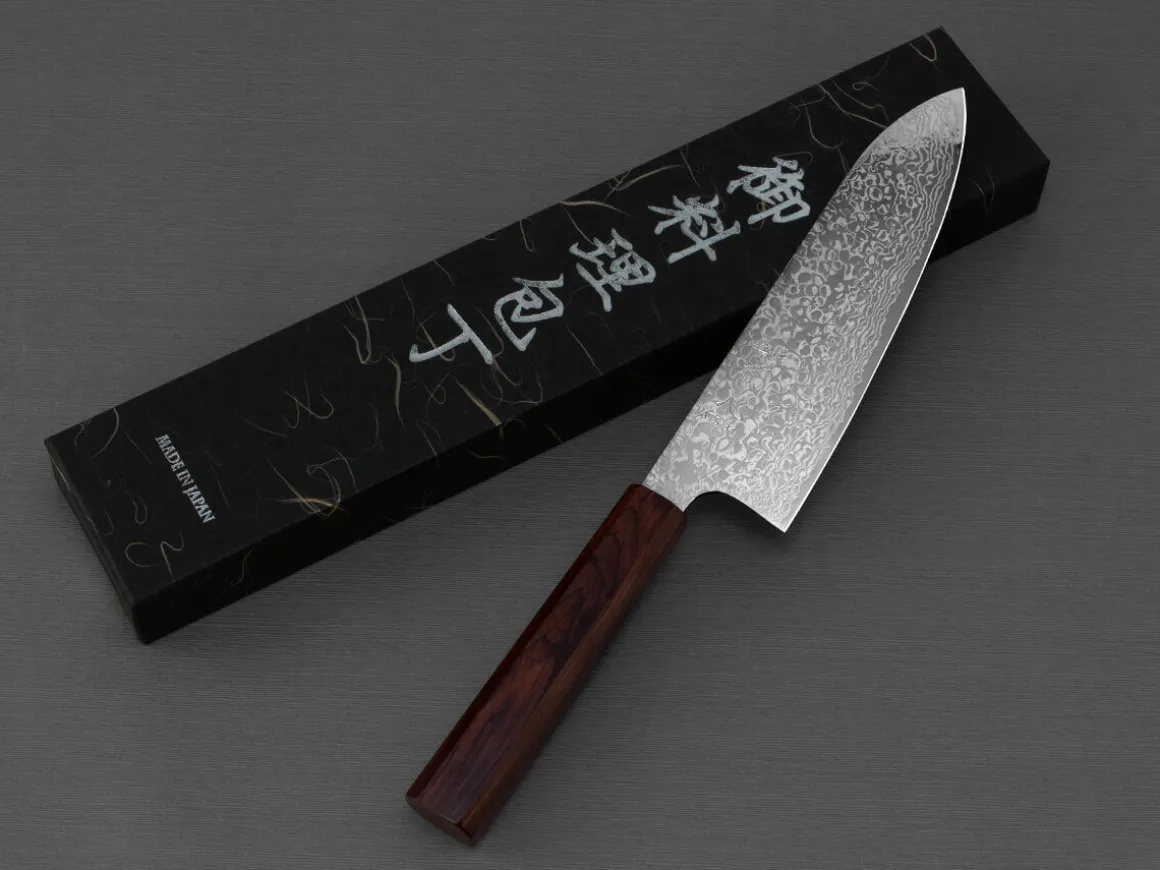 ORYOKI Santokumesser|Damastmesser*Hatsukokoro Ginga34 Santoku 180, ATS-34