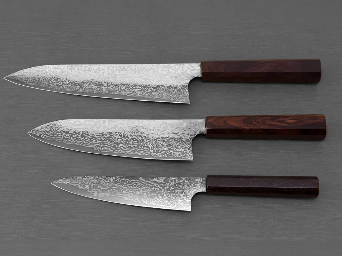 ORYOKI Santokumesser|Damastmesser*Hatsukokoro Ginga34 Santoku 180, ATS-34