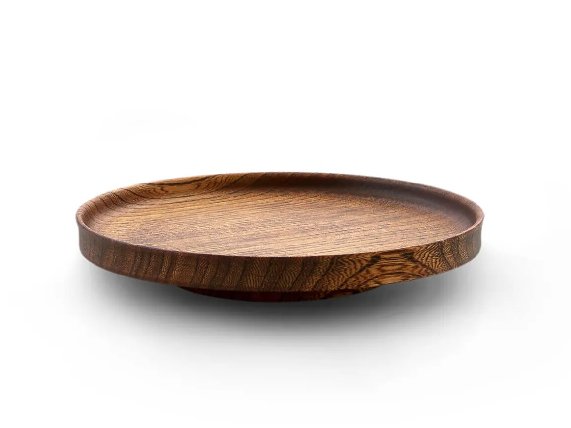 ORYOKI Holzschalen|Lacquerware*Holztablett Sen, Ø 12 cm, braun