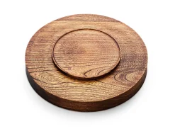 ORYOKI Holzschalen|Lacquerware*Holztablett Sen, Ø 30 cm, braun